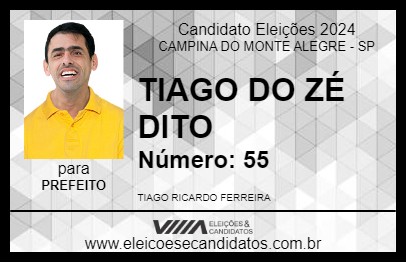 Candidato TIAGO DO ZÉ DITO 2024 - CAMPINA DO MONTE ALEGRE - Eleições