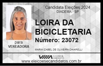 Candidato LOIRA DA BICICLETARIA 2024 - DIADEMA - Eleições