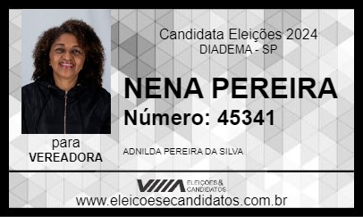 Candidato NENA PEREIRA 2024 - DIADEMA - Eleições