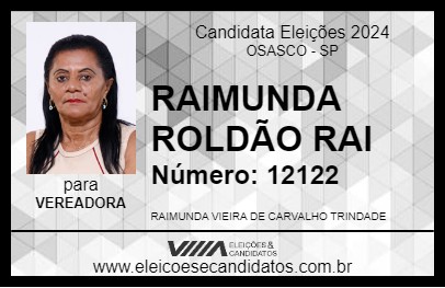 Candidato RAIMUNDA ROLDÃO RAI 2024 - OSASCO - Eleições