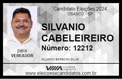 Candidato SILVANIO CABELEIREIRO 2024 - OSASCO - Eleições