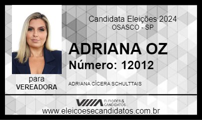 Candidato ADRIANA OZ 2024 - OSASCO - Eleições