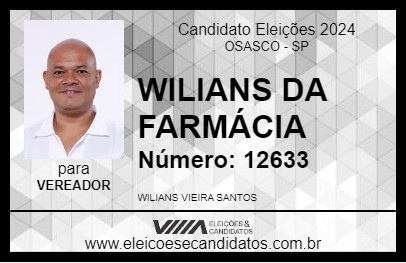 Candidato WILIANS DA FARMÁCIA 2024 - OSASCO - Eleições