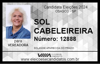 Candidato SOL CABELEIREIRA 2024 - OSASCO - Eleições