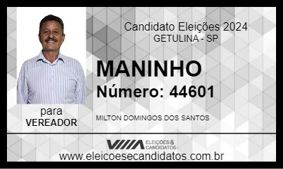 Candidato MANINHO 2024 - GETULINA - Eleições