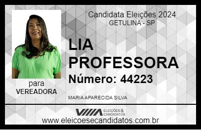 Candidato LIA PROFESSORA 2024 - GETULINA - Eleições