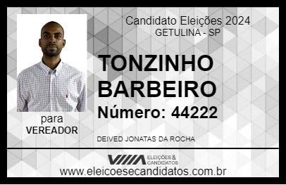 Candidato TONZINHO BARBEIRO 2024 - GETULINA - Eleições