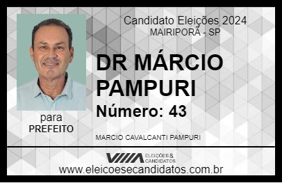 Candidato DR MÁRCIO PAMPURI 2024 - MAIRIPORÃ - Eleições