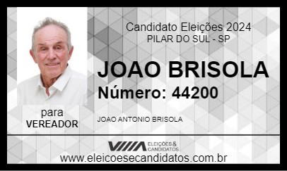 Candidato JOAO BRISOLA 2024 - PILAR DO SUL - Eleições