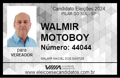 Candidato WALMIR MOTOBOY 2024 - PILAR DO SUL - Eleições