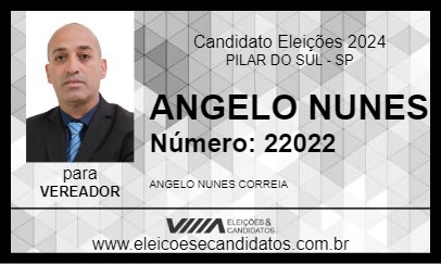 Candidato ANGELO NUNES 2024 - PILAR DO SUL - Eleições