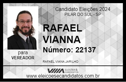 Candidato RAFAEL VIANNA 2024 - PILAR DO SUL - Eleições