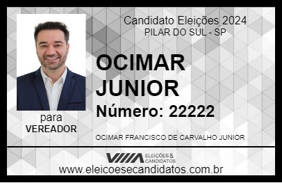 Candidato OCIMAR JUNIOR 2024 - PILAR DO SUL - Eleições