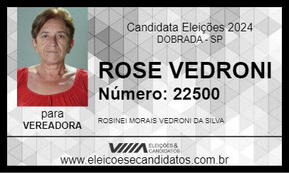 Candidato ROSE VEDRONI 2024 - DOBRADA - Eleições