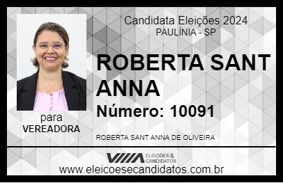 Candidato ROBERTA SANT ANNA 2024 - PAULÍNIA - Eleições