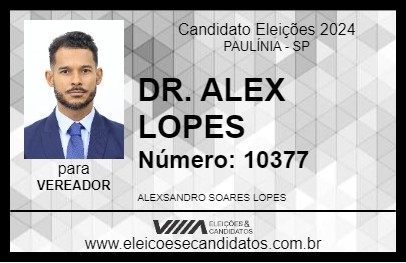 Candidato DR. ALEX LOPES 2024 - PAULÍNIA - Eleições