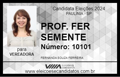 Candidato PROF. FER SEMENTE 2024 - PAULÍNIA - Eleições