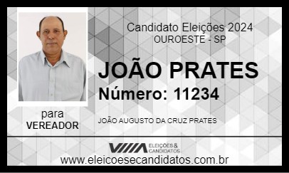 Candidato JOÃO PRATES 2024 - OUROESTE - Eleições