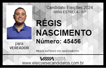 Candidato RÉGIS NASCIMENTO 2024 - MIRA ESTRELA - Eleições