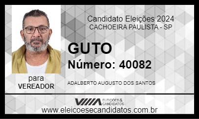 Candidato GUTO 2024 - CACHOEIRA PAULISTA - Eleições