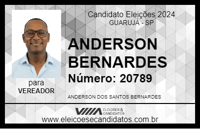 Candidato ANDERSON BERNARDES 2024 - GUARUJÁ - Eleições