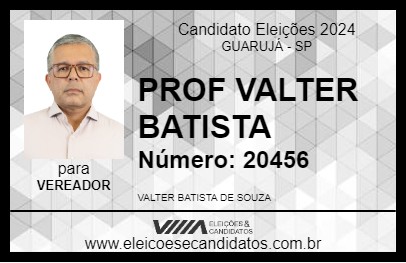 Candidato PROF VALTER BATISTA 2024 - GUARUJÁ - Eleições