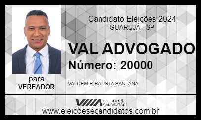 Candidato VAL ADVOGADO 2024 - GUARUJÁ - Eleições