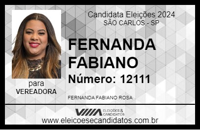 Candidato FERNANDA FABIANO 2024 - SÃO CARLOS - Eleições