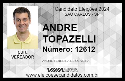 Candidato ANDRE TOPAZELLI 2024 - SÃO CARLOS - Eleições