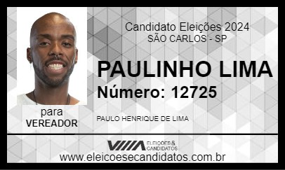 Candidato PAULINHO LIMA 2024 - SÃO CARLOS - Eleições