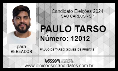 Candidato PAULO TARSO 2024 - SÃO CARLOS - Eleições