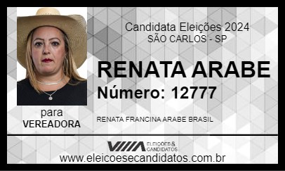 Candidato RENATA ARABE 2024 - SÃO CARLOS - Eleições