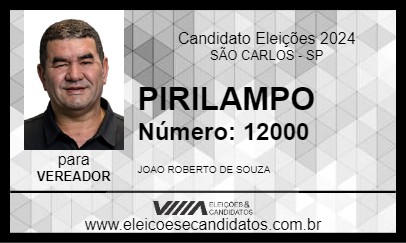 Candidato PIRILAMPO 2024 - SÃO CARLOS - Eleições