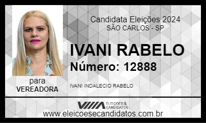 Candidato IVANI RABELO 2024 - SÃO CARLOS - Eleições