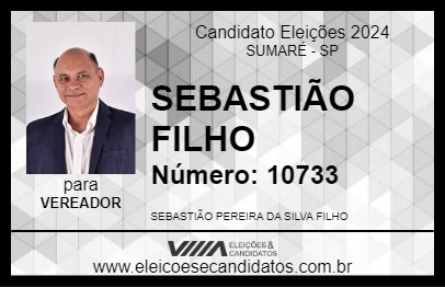 Candidato SEBASTIÃO FILHO 2024 - SUMARÉ - Eleições