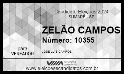 Candidato ZELÃO CAMPOS 2024 - SUMARÉ - Eleições