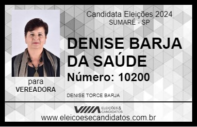 Candidato DENISE BARJA 2024 - SUMARÉ - Eleições