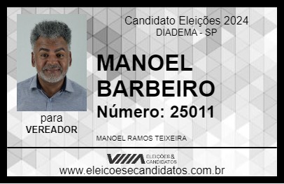 Candidato MANOEL BARBEIRO 2024 - DIADEMA - Eleições