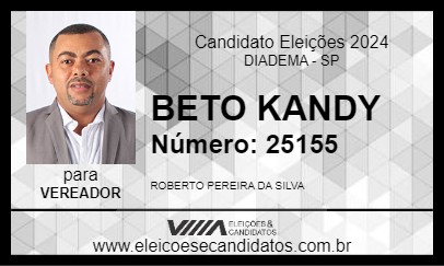 Candidato BETO KANDY 2024 - DIADEMA - Eleições