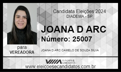 Candidato JOANA D ARC 2024 - DIADEMA - Eleições