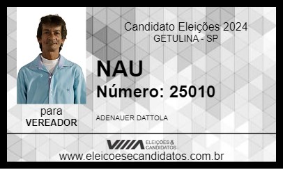 Candidato NAU 2024 - GETULINA - Eleições