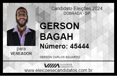 Candidato GERSON BAGAH 2024 - DOBRADA - Eleições