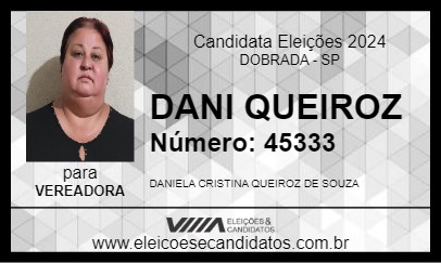 Candidato DANI QUEIROZ 2024 - DOBRADA - Eleições