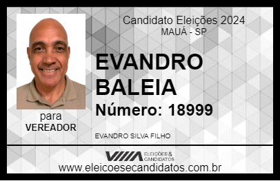 Candidato EVANDRO BALEIA 2024 - MAUÁ - Eleições