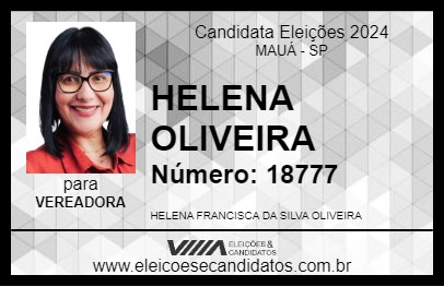 Candidato HELENA OLIVEIRA 2024 - MAUÁ - Eleições