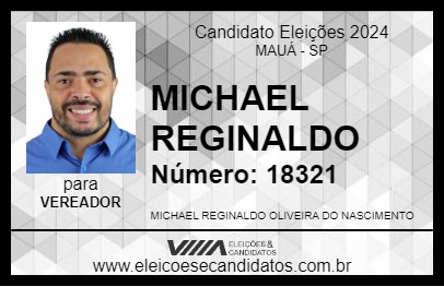 Candidato MICHAEL REGINALDO 2024 - MAUÁ - Eleições