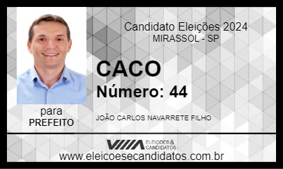 Candidato CACO NAVARRETE 2024 - MIRASSOL - Eleições