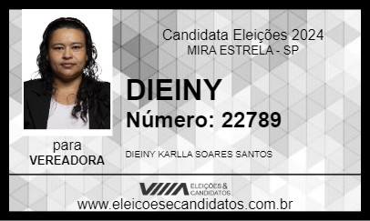 Candidato DIEINY 2024 - MIRA ESTRELA - Eleições