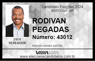 Candidato RODIVAN PEGADAS 2024 - BERTIOGA - Eleições