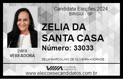 Candidato ZÉLIA DA COPA 2024 - BIRIGUI - Eleições